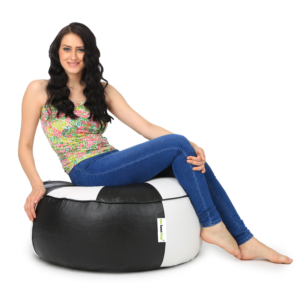 Can Bean Bags Art Leather Pouf Filled With Beans